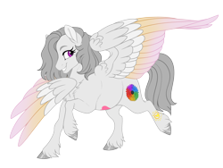 Size: 3600x2700 | Tagged: safe, artist:gigason, imported from derpibooru, oc, oc only, oc:romantic sunset, pegasus, pony, colored wings, female, high res, mare, multicolored wings, simple background, solo, transparent background, wings