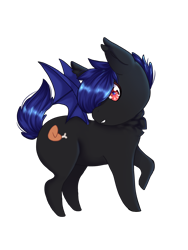 Size: 1536x2048 | Tagged: safe, artist:luckyxlynn, imported from derpibooru, oc, oc only, oc:hotwing, bat pony, pony, bat pony oc, bat wings, solo, wings