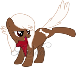 Size: 714x627 | Tagged: safe, artist:ipandacakes, artist:shiibases, artist:twiily-bases, imported from derpibooru, winona, earth pony, pony, bandana, ponified, ponified pony pets, simple background, solo, species swap, transparent background, vector, watermark