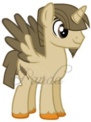 Size: 501x667 | Tagged: safe, artist:ipandacakes, artist:shiibases, artist:twiily-bases, imported from derpibooru, owlowiscious, alicorn, pony, colored hooves, colored wings, facial hair, goatee, ponified pony pets, simple background, species swap, transparent background, watermark, wings