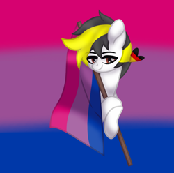 Size: 1030x1020 | Tagged: safe, artist:froyo15sugarblast, artist:nocturnal-moonlight, imported from derpibooru, oc, oc only, earth pony, pony, base used, bisexual, bisexual pride flag, earth pony oc, eye clipping through hair, eyebrows, eyebrows visible through hair, german, germany flag, lgbt, looking at you, male, pride, pride flag, pride month, smiling, smiling at you, solo, stallion