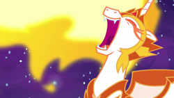 Size: 1920x1080 | Tagged: safe, imported from derpibooru, screencap, daybreaker, alicorn, pony, a royal problem, season 7, evil laugh, eyes closed, female, laughing, mare, open mouth, solo, uvula