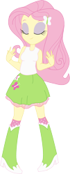 Size: 1211x2996 | Tagged: safe, artist:marcorulezzz, imported from derpibooru, fluttershy, equestria girls, clothes, cutie mark, cutie mark on clothes, eyes closed, female, simple background, skirt, smiling, solo, tanktop, transparent background
