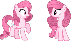 Size: 1249x729 | Tagged: safe, artist:muhammad yunus, artist:tanahgrogot, imported from derpibooru, oc, oc only, oc:annisa trihapsari, earth pony, pony, alternate hairstyle, base used, duo, duo female, earth pony oc, female, mare, not rarity, simple background, transparent background, vector