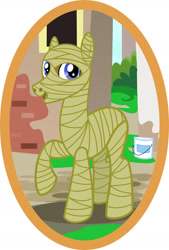 Size: 1280x1889 | Tagged: safe, artist:mr100dragon100, imported from derpibooru, pony, egyptian, egyptian pony, frame, male, mummy, solo, stallion, vector