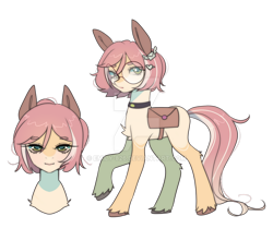 Size: 1024x856 | Tagged: safe, artist:emily-826, imported from derpibooru, oc, oc only, earth pony, pony, bag, choker, female, glasses, mail, mare, saddle bag, simple background, solo, transparent background