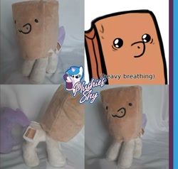 Size: 1262x1200 | Tagged: safe, artist:plushiesshy, imported from derpibooru, oc, oc:paper bag, earth pony, pony, fake cutie mark, irl, paper bag, photo, plushie