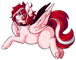 Size: 2381x1866 | Tagged: safe, artist:koboldcourier, imported from derpibooru, oc, oc only, oc:angelfire, pegasus, pony, body freckles, fluffy, freckles, glasses, heart, heart eyes, heart hoof, hoof heart, missing cutie mark, pegasus oc, pegasus wings, red hair, simple background, solo, transparent background, wingding eyes, wings