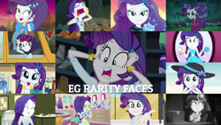 Size: 1280x721 | Tagged: safe, edit, edited screencap, editor:quoterific, imported from derpibooru, screencap, rarity, epic fails (equestria girls), eqg summertime shorts, equestria girls, equestria girls (movie), equestria girls series, fomo, friendship games, inclement leather, legend of everfree, lost and found, make up shake up, mirror magic, rainbow rocks, rarity investigates: the case of the bedazzled boot, spring breakdown, sunset's backstage pass!, the other side, spoiler:eqg series (season 2), spoiler:eqg specials, black and white, bracelet, camp everfree outfits, clothes, crying, cute, eyes closed, fall formal outfits, female, geode of shielding, grayscale, hairpin, jewelry, magical geodes, makeup, marshmelodrama, monochrome, raribetes, rarity being rarity, rarity investigates (eqg): trixie, rarity is a marshmallow, rarity peplum dress, running makeup, shocked, shocked expression, smiling, solo, swimsuit