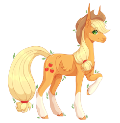 Size: 1071x1095 | Tagged: safe, artist:luuny-luna, imported from derpibooru, applejack, earth pony, pony, chest fluff, coat markings, colored hooves, cowboy hat, ear fluff, eye clipping through hair, eyebrows, eyebrows visible through hair, female, hat, long ears, looking at you, mare, raised hoof, simple background, smiling, smiling at you, socks (coat markings), solo, transparent background, unshorn fetlocks