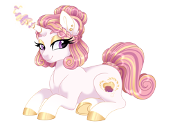 Size: 3600x2700 | Tagged: safe, artist:gigason, imported from derpibooru, oc, oc only, pony, unicorn, female, high res, lying down, magical lesbian spawn, mare, offspring, parent:fleur-de-lis, parent:princess cadance, prone, simple background, solo, transparent background