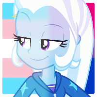 Size: 200x200 | Tagged: safe, imported from derpibooru, trixie, equestria girls, equestria girls series, forgotten friendship, bisexual, bisexual pride flag, icon, pride, pride flag, solo, transgender, transgender pride flag