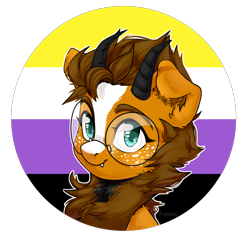 Size: 1782x1668 | Tagged: safe, artist:fraxus, artist:ilovefraxus, imported from derpibooru, oc, hybrid, original species, pony, advertisement, bust, commission, commission info, full, head, nonbinary, pride, pride month, shading