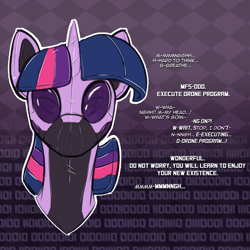 Size: 1024x1024 | Tagged: safe, artist:acesential, artist:tf-sential, imported from ponybooru, twilight sparkle, drone, numbers, text, transformation