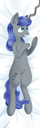 Size: 1600x5120 | Tagged: safe, artist:night liddell, oc:contard, pony, art pack:chinese commission artwork expo, dakimakura cover, open mouth, pillow, vestigial horn