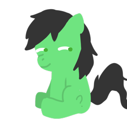 Size: 828x828 | Tagged: safe, artist:srdss, oc, oc:filly anon, earth pony, pony, art pack:chinese commission artwork expo, female, filly, simple background, sitting, smiling