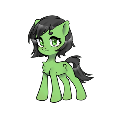 Size: 3500x3500 | Tagged: safe, artist:sacrificd, oc, oc:filly anon, earth pony, pony, art pack:chinese commission artwork expo, female, filly, looking at you, simple background, smiling