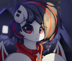 Size: 2137x1811 | Tagged: safe, artist:jfrxd, imported from derpibooru, oc, oc only, oc:jfrxd, bat pony, pony, bust, solo