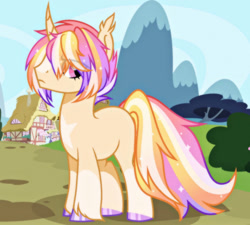 Size: 1280x1152 | Tagged: safe, artist:moonbatz, imported from derpibooru, oc, oc only, pony, unicorn, curved horn, horn, male, solo, stallion