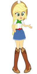 Size: 1787x3578 | Tagged: safe, artist:gmaplay, imported from derpibooru, applejack, dance magic, equestria girls, spoiler:eqg specials, applejack's hat, boots, clothes, cowboy boots, cowboy hat, cowgirl, female, hat, shoes, simple background, solo, stetson, transparent background, vector