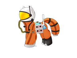 Size: 4000x3000 | Tagged: safe, artist:donnik, imported from derpibooru, pony, astroneer, crossover, solo, spacesuit
