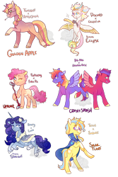 Size: 1000x1500 | Tagged: safe, artist:lavvythejackalope, imported from derpibooru, oc, oc only, draconequus, earth pony, hybrid, pegasus, pony, unicorn, cape, clothes, cloven hooves, colored hooves, draconequus oc, earth pony oc, female, hoof fluff, horn, interspecies offspring, magical lesbian spawn, male, mare, microphone, offspring, one eye closed, parent:applejack, parent:big macintosh, parent:discord, parent:fluttershy, parent:pinkie pie, parent:princess celestia, parent:princess luna, parent:rainbow dash, parent:rarity, parent:sunburst, parent:trixie, parent:twilight sparkle, parents:dislestia, parents:flutterpie, parents:rainbowmac, parents:rariluna, parents:trixburst, parents:twijack, pegasus oc, raised hoof, rearing, smiling, stallion, straw in mouth, two toned wings, unicorn oc, wings, wink