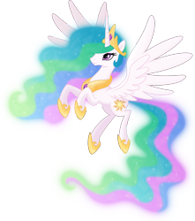 Size: 4000x4531 | Tagged: safe, artist:negatif22, imported from derpibooru, princess celestia, alicorn, pony, ethereal mane, female, flying, jewelry, mare, regalia, simple background, solo, spread wings, transparent background, vector, wings