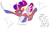 Size: 808x476 | Tagged: safe, artist:jargon scott, imported from derpibooru, princess cadance, alicorn, earth pony, pony, clothes, costume, duo, female, food, mare, marvel, peetzer, pizza, pizza box, pizza time, pointing, solo focus, spider web, spider-man, spider-man 2, spider-mare, swinging, that pony sure does love pizza, windswept mane