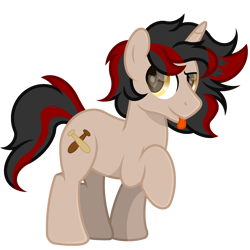 Size: 2800x2800 | Tagged: safe, artist:ponkus, imported from derpibooru, oc, oc only, oc:bingo drumsticks, pony, unicorn, high res, male, simple background, solo, stallion, tongue out, transparent background