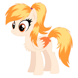 Size: 1280x1280 | Tagged: safe, artist:willow krick, imported from derpibooru, oc, oc only, oc:mapleaf autumn, pegasus, pony, chest fluff, ear fluff, female, high res, in design, mare, owner:willow krick, pegasus oc, simple background, smiling, solo, white background, wings