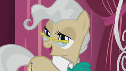 Size: 1920x1080 | Tagged: safe, imported from derpibooru, screencap, mayor mare, earth pony, pony, season 5, slice of life (episode), female, glasses, mare, open mouth, solo