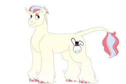 Size: 1280x854 | Tagged: safe, artist:itstechtock, imported from derpibooru, oc, oc only, oc:hat trick, pony, unicorn, horn, male, offspring, parent:distant star, parent:spellbound, simple background, solo, stallion, unicorn oc, white background