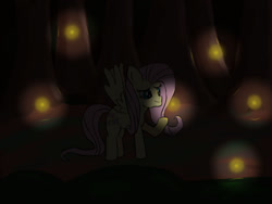 Size: 1024x768 | Tagged: safe, artist:paw-of-darkness, imported from derpibooru, firefly, fluttershy, firefly (insect), insect, pegasus, pony, darkness, newbie artist training grounds, solo