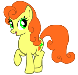 Size: 929x892 | Tagged: safe, artist:sheridandmoore, imported from derpibooru, carrot top, golden harvest, earth pony, pony, background pony, female, mare, open mouth, simple background, solo, white background