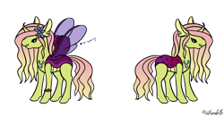 Size: 1750x912 | Tagged: safe, artist:misskanabelle, imported from derpibooru, oc, oc only, changedling, changeling, changedling oc, changedling queen, changeling oc, female, interspecies offspring, offspring, parent:princess cadance, parent:thorax, parents:thordance, signature, simple background, solo, transparent background