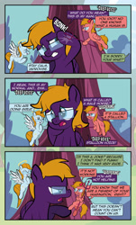 Size: 1920x3169 | Tagged: safe, artist:alexdti, imported from derpibooru, oc, oc:ale, oc:aqua lux, oc:purple creativity, oc:warm focus, pegasus, pony, comic:quest for friendship, angry, comic, crying, female, glasses, mare, shoulder angel, shoulder devil, tears of anger