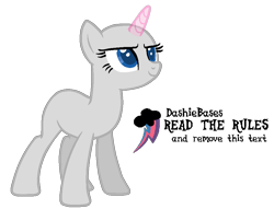 Size: 944x720 | Tagged: safe, artist:kingbases, imported from derpibooru, oc, oc only, pony, unicorn, bald, base, eyelashes, female, horn, looking up, mare, simple background, smiling, solo, transparent background, unicorn oc