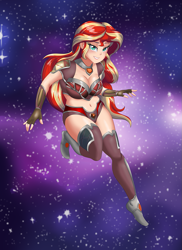 Size: 785x1080 | Tagged: safe, artist:thebrokencog, imported from twibooru, sunset shimmer, human, equestria girls, humanized, image, png, solo