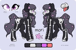 Size: 1329x870 | Tagged: safe, artist:spoopygander, imported from derpibooru, oc, oc:mori, earth pony, pony, female, mare, reference sheet