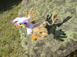 Size: 2258x1693 | Tagged: safe, artist:malte279, imported from derpibooru, gilda, griffon, chenille, chenille stems, chenille wire, craft, pipe cleaner sculpture, pipe cleaners, sculpture, solo
