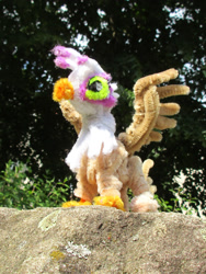 Size: 1404x1872 | Tagged: safe, artist:malte279, imported from derpibooru, gilda, griffon, chenille, chenille stems, chenille wire, craft, majestic, pipe cleaner sculpture, pipe cleaners, sculpture, solo