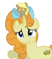 Size: 809x925 | Tagged: safe, artist:candyandflurry, imported from derpibooru, pumpkin cake, oc, oc:time muffin, pony, baby, baby pony, offspring, older, parent:derpy hooves, parent:doctor whooves, parents:doctorderpy, pony hat, simple background, transparent background