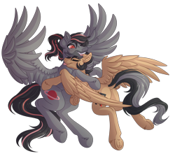 Size: 5500x4896 | Tagged: safe, artist:amazing-artsong, imported from derpibooru, oc, oc only, oc:antares, oc:artsong, pegasus, pony, absurd resolution, female, hug, male, mare, simple background, stallion, transparent background