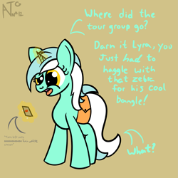 Size: 1999x1999 | Tagged: safe, artist:dafiltafish, imported from derpibooru, lyra heartstrings, pony, unicorn, arabic, atg 2021, bag, cellphone, confusion, dialogue, female, mare, newbie artist training grounds, phone, saddle bag, smartphone, solo, text
