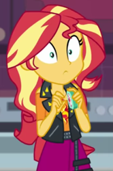 Size: 569x857 | Tagged: safe, imported from derpibooru, screencap, sunset shimmer, equestria girls, equestria girls series, holidays unwrapped, spoiler:eqg series (season 2), cropped, saving pinkie's pie, solo