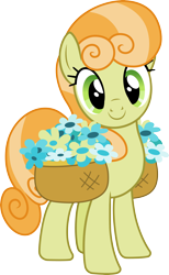 Size: 3000x4862 | Tagged: safe, artist:cloudy glow, artist:cloudyglow, imported from derpibooru, junebug, pony, secret of my excess, .ai available, basket, flower, simple background, solo, transparent background, vector