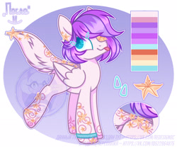 Size: 2661x2253 | Tagged: safe, artist:petruse4ka, imported from derpibooru, oc, oc only, pegasus, pony, :p, bracelet, cyrillic, ear piercing, heterochromia, high res, jewelry, pegasus oc, piercing, reference sheet, russian, smiling, solo, tattoo, tongue out, watermark, wings