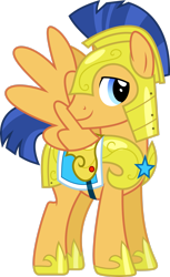 Size: 1915x3130 | Tagged: safe, artist:chainchomp2, imported from derpibooru, flash sentry, pegasus, pony, three's a crowd, armor, clothes, male, royal guard, simple background, solo, spread wings, stallion, transparent background, vector, wings