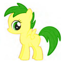 Size: 454x436 | Tagged: safe, artist:pagiepoppie12345, edit, imported from derpibooru, oc, oc only, oc:jade, pegasus, pony, female, filly, mare, recolor, simple background, smiling, solo, super filly adventure, white background, wings