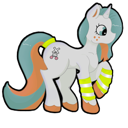 Size: 2828x2828 | Tagged: safe, artist:dusty honey, edit, editor:hotkinkajou, oc, oc only, pony, unicorn, /mlp/, clothes, female, high res, high visibility clothing, horn, leg warmers, mare, simple background, solo, transparent background, unofficial edits thread